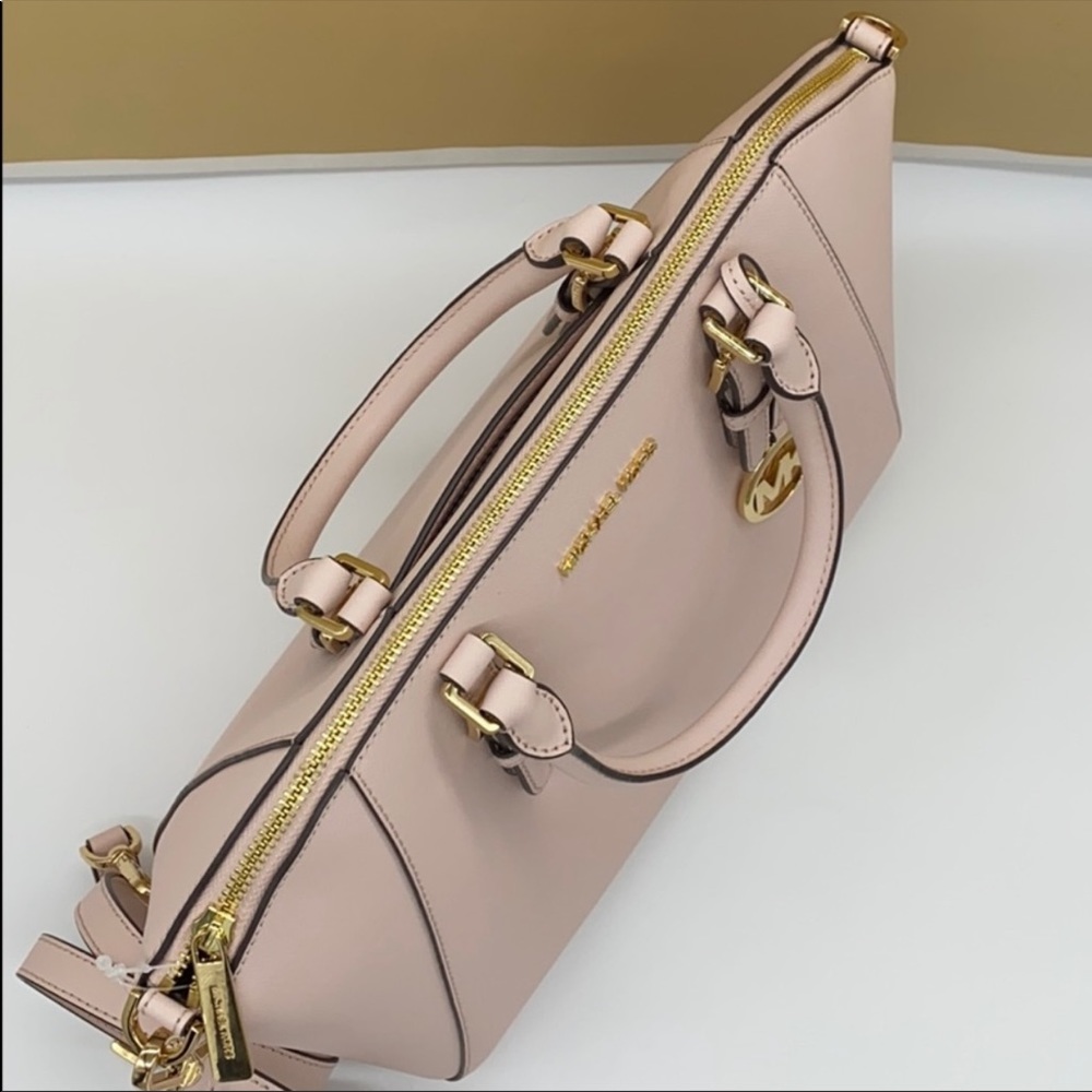 MICHAEL KORS CIARA LARGE TZ SATCHEL POWDER BLUSH - Picture 9 of 16
